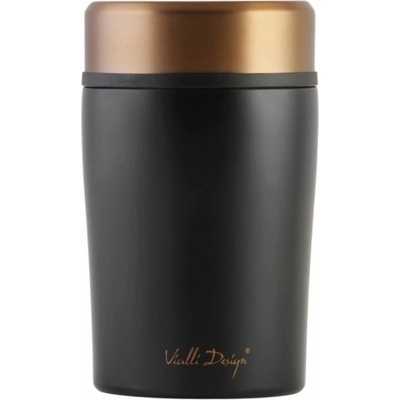 Vialli Design termoska na jedlo FUORI čierna 500 ml black rose gold