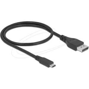 Delock Двупосочен кабел Delock USB Type-C към DisplayPort (DP Alt режим) 8K 60 Hz 0.5m, сертифициран (DELOCK-86037) - xtreme