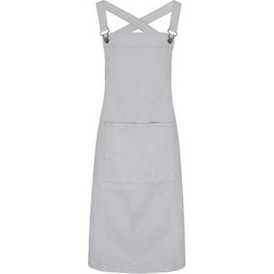 Premier Workwear Zástěra se zkříženými zády pro baristy PR129 Silver Pantone 428 72x86cm