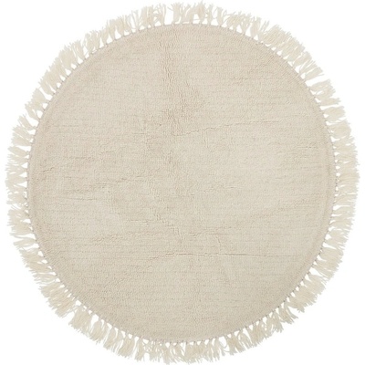 Bloomingville Бежов вълнен килим Nature, ⌀ 110 cm - Bloomingville (32708249)