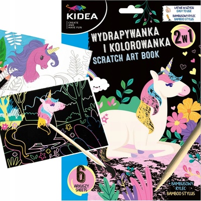 Kidea vyškrabovacie obrázky 2v1 Dino D