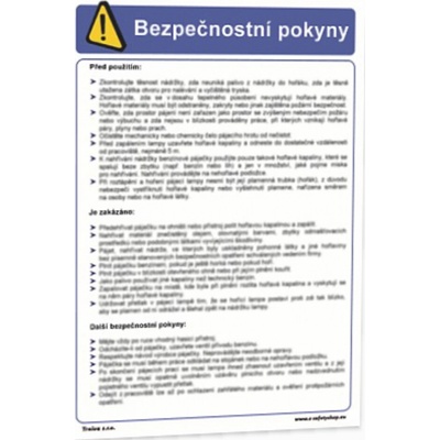 Traiva s.r.o. Bezpečnostní pokyny pro práci v kuchyni Verze: Samolepka 210 x 297 mm (A4) tl. 0.1 mm - Kód: 02285