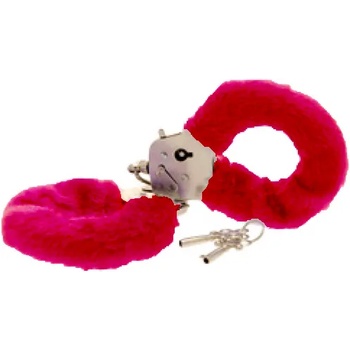 Image 1 of NMC Луксозни белезници в пух "love cuffs" цв. ЧЕРВЕН