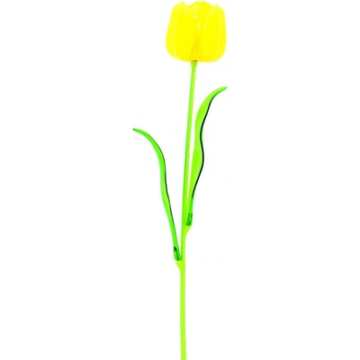 Umělý Tulipán žlutý, krystalický 61cm, 12ks