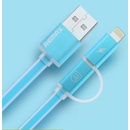 Remax AA-1145 Micro USB/lightning, modrý