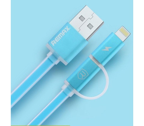 Remax AA-1145 Micro USB/lightning, modrý