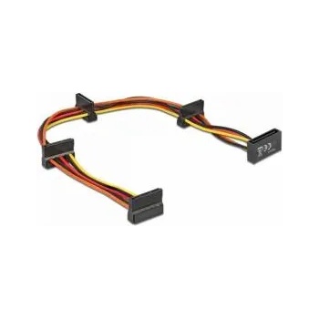 Delock Кабел Power, SATA - 4 x SATA 15 Pin, 40 cm, Многоцветен, DELOCK-60141