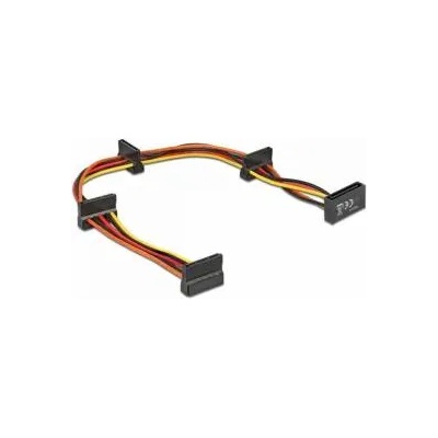 Delock Кабел Power, SATA - 4 x SATA 15 Pin, 40 cm, Многоцветен, DELOCK-60141