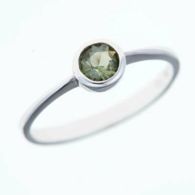 My Moldavite Prsten s vltavínem stříbro 3139