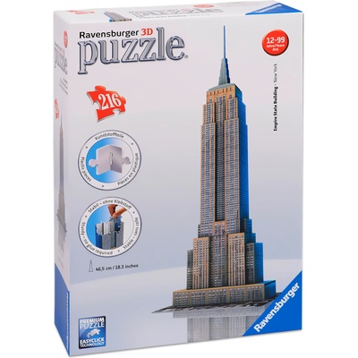 Ravensburger 3D Пъзел Ravensburger от 216 части - Емпайър Стеит Билдинг (12553)