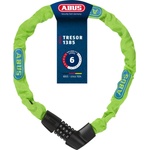 ABUS chain lock Tresor 1385/75 Neon - combination lock made of hardened steel - 6 mm thick square chain - ABUS security level 6 - 75 cm - green - 71263 (71263)