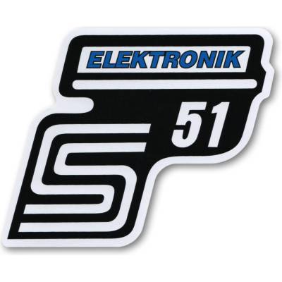 Nálepka schránky "ELECTRONIC", MODRÁ - Simson S51