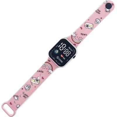 Nubi Детски часовник NUBKI Watch SE2, Силиконова каишка, Розов / Бял (SE2-PINK-WHITE)