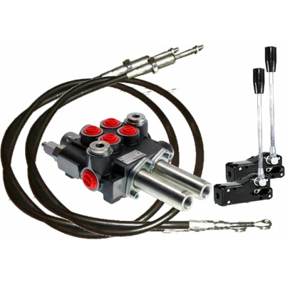 Badestnost Hydraulický rozvaděč dvoučinný 2/40 sada s bovdenovými ovladači