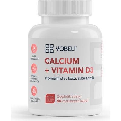 YOBELI® Vápník + vitamín D3 YOBELI 60 kapslí