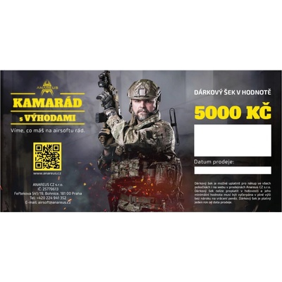 Darčeková poukážka v hodnote 5000,- Kč (ELEKTRONICKÁ)