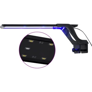 vidaXL LED lamp for aquarium with clamp blue and white 35 - 55 cm (50952)