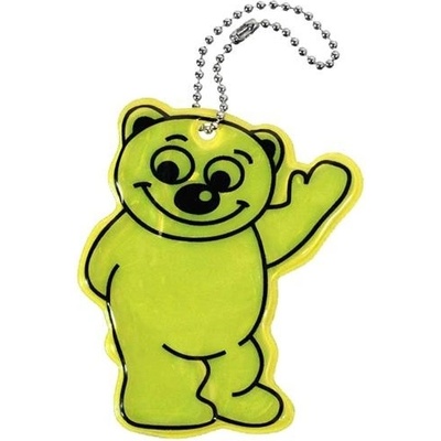Přívěsek na klíče Reflexní BEAR žlutý