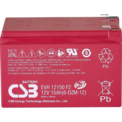 CSB EVH12150 X3 12V 15Ah