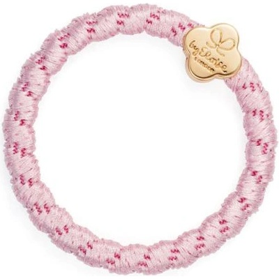 By Eloise London Woven Gold Quatrefoil гривна / ластик за коса цвят розов