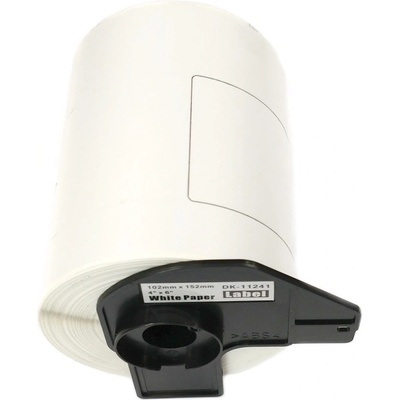 Etikety / štítky pro tiskárny BROTHER QL - typ DK-11241 - kompatibilní - 102 mm x 152 mm - 200 kusů, bílá (velké poštovní štítky)