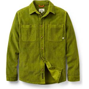 Passenger Мъжка риза с копчета Passenger Backcountry Cord Shirt - Tea Green (033-2664-0611)