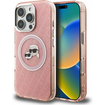 KARL LAGERFELD IML K&CH Heads Повтарящ се лого MagSafe Заден калъф за iPhone 16 Pro Pink Karl Lagerfeld | Rozov | ЖЕНИ | UNI
