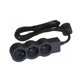 Legrand Power strip extra flat 16A 3680W 3x2P+with cable 1.5 m - Black-dark grey