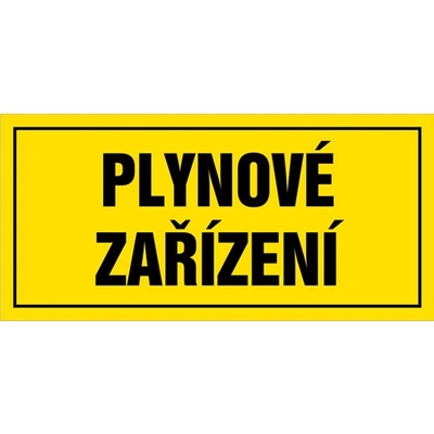 Značka Plynové zařízení, samolepicí fólie, 100 × 210 mm BZ FTT23