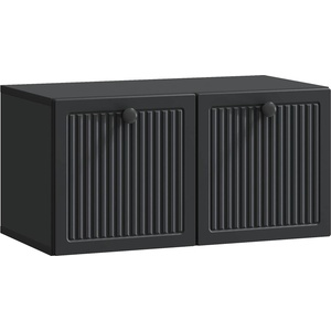vidaXL Стенно монтиран ТВ шкаф 59, 5 x 31 x 30 см Черно (898026)