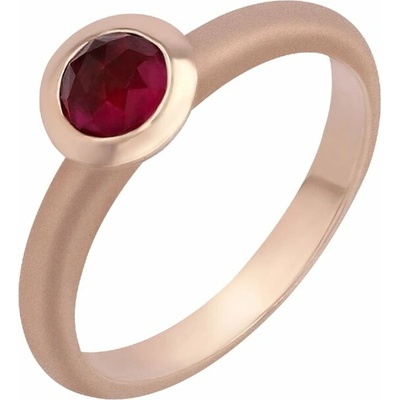 Eppi zlatý prsten s rose cut rubínem Layla R41493