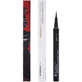 KORRES Водоустойчива течна очна линия черна , Korres Liquid Eyeliner Pen Black 01