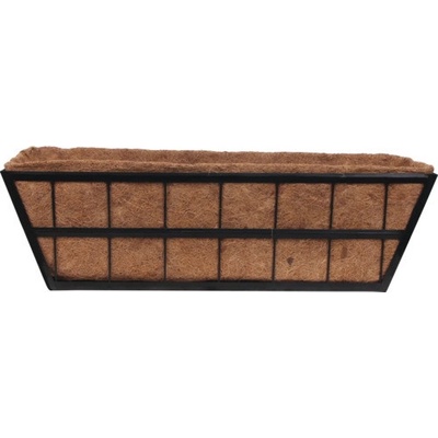 Lafiora Truhlík kovový s vložkou na rastliny 65 x 19,5 x 18,5 cm čierny