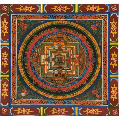 Sanu Babu Kálačakra mandala, ručně malovaný obraz, 58x58cm (24)