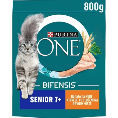 PURINA ONE Senior 7+ bohaté na kura a celozrnné obilniny 0,8 kg