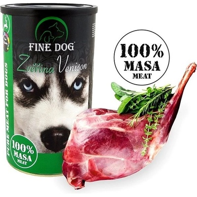 Fine Dog zverina 100 % mäsa 2 x 1200 g
