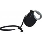 alcott Adventure retractable leashes - автоматичен повод с мека дръжка Адвенчър, ЧЕРЕН, размер L - дължина на повода 4, 8 м - подходящо за кучета до 49, 8 кг ADLBK
