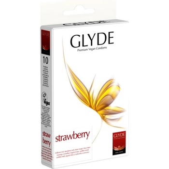 Glyde Strawberry Premium Vegan Condoms 10 ks