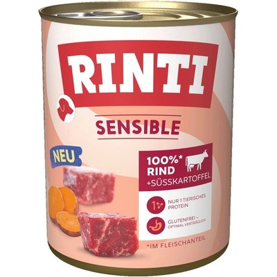 RINTI Консерва rinti sensible говеждо & сладък картоф 800 г