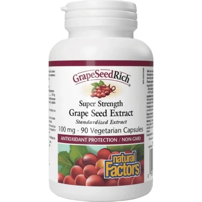 Natural Factors Super Strength Grape Seed Extract 100 mg, 90 Capsules