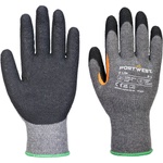 Portwest grip 10 a106 / Ръкавици с латексово подсилване на палците, 12 броя в опаковка - черно/сиви xxl (a106g8rxxl)
