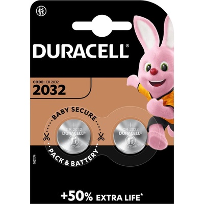 Duracell Литиева батерия Duracell CR2032, 3V, 2бр