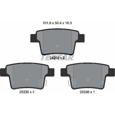 Sada brzdových destiček, kotoučová brzda TEXTAR 2426001 – Sleviste.cz