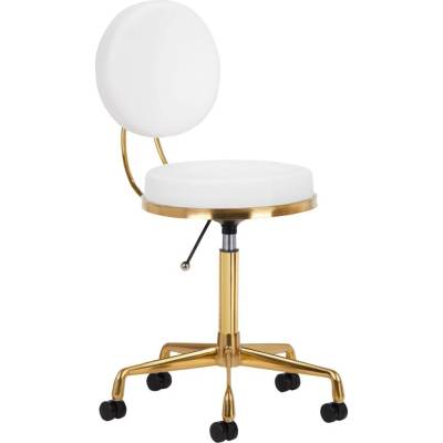 ACTIVESHOP Kosmetický taburet H5 Zlato - bílý