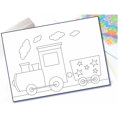 Radost v písku Šablona na pískování mašinka A6