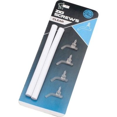 Nash Rovnátka Zig Screws číra veľ. L 4 ks