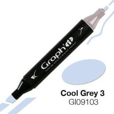 Lihová fixa GRAPH'IT oboustranná Fine & Chisel, Cool Grey 3