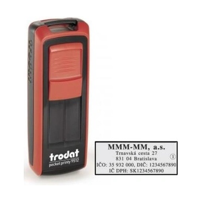 Trodat Mobile Printy 9512 47x18mm odtlačok fialový TR009516