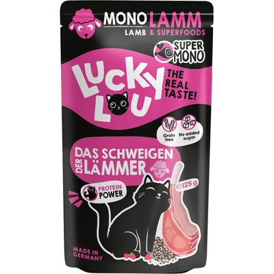 LUCKY LOU SuperMono pre Mačky Adult Jahňacie 125 g