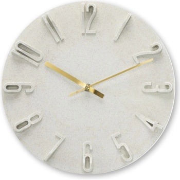 Hama Стенен часовник "Corfu", Диаметър 30 см, кварцов, аналогов, 3D цифри, бежов (185880)